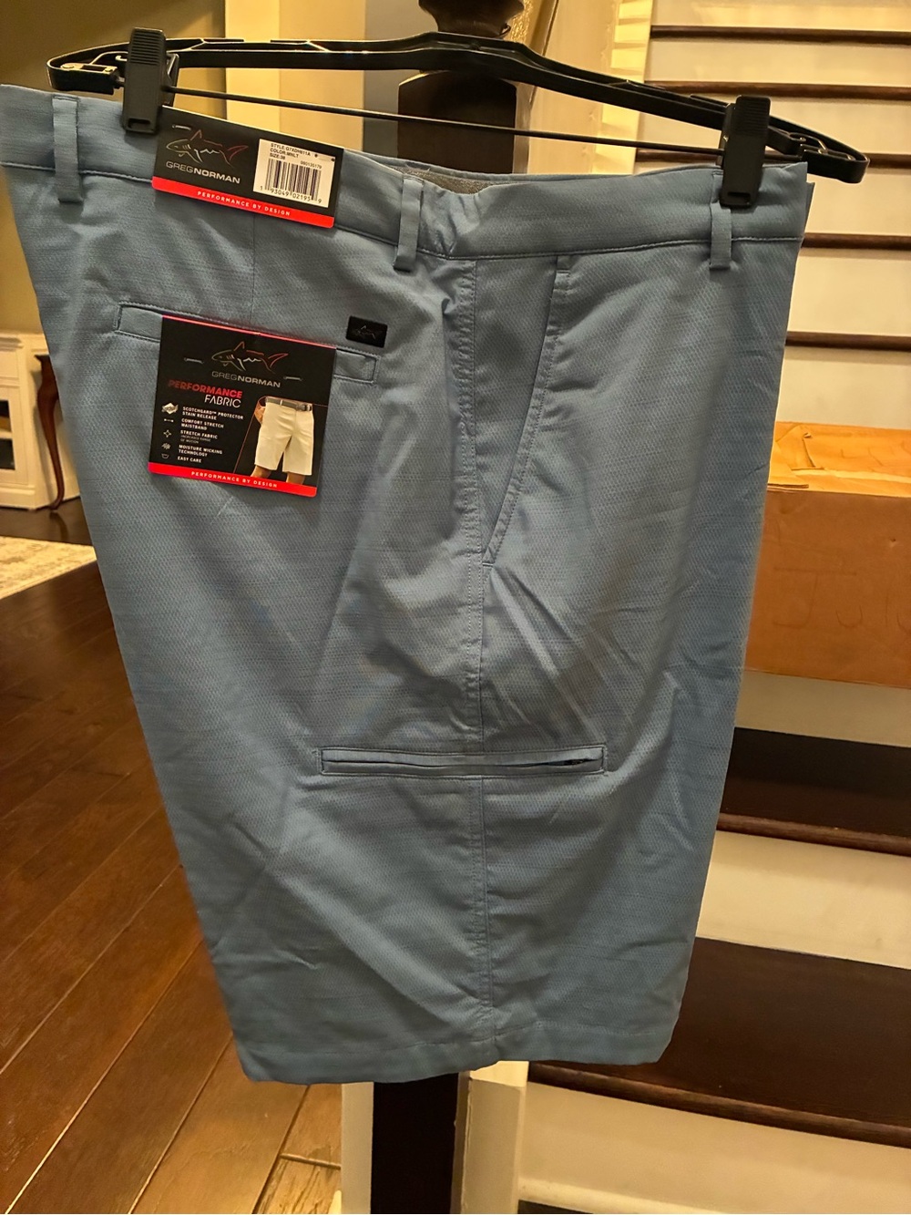 Greg Norman Collection Men’s Performance Shorts — Light Blue